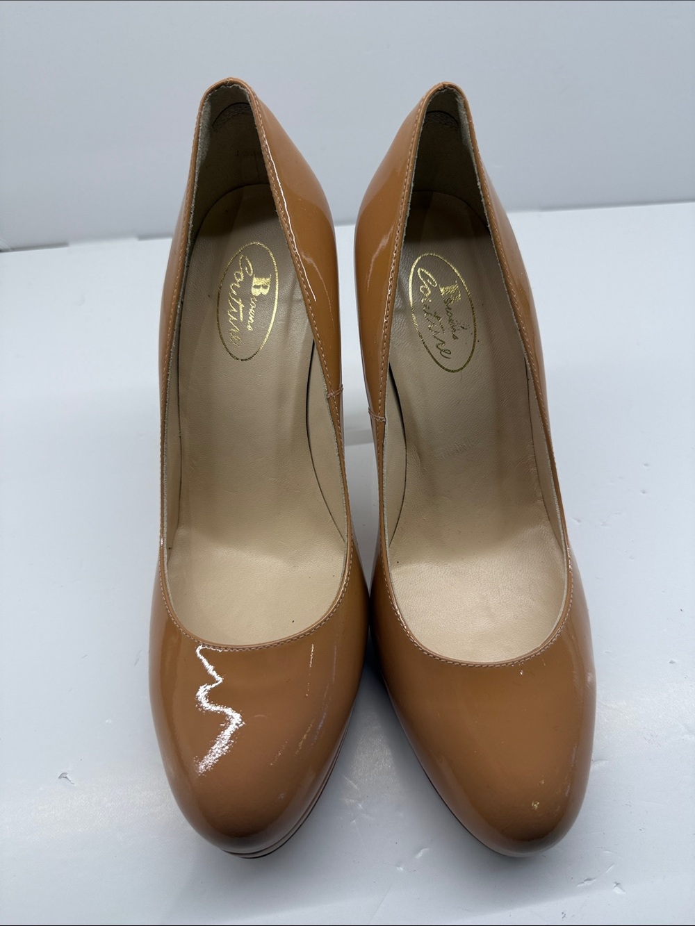 Browns couture Cognac Patent Leather Pumps